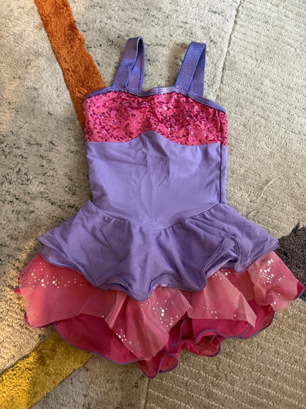 Elite Xpressions Purple and Pink Sequin Tutu competition Dance Dress